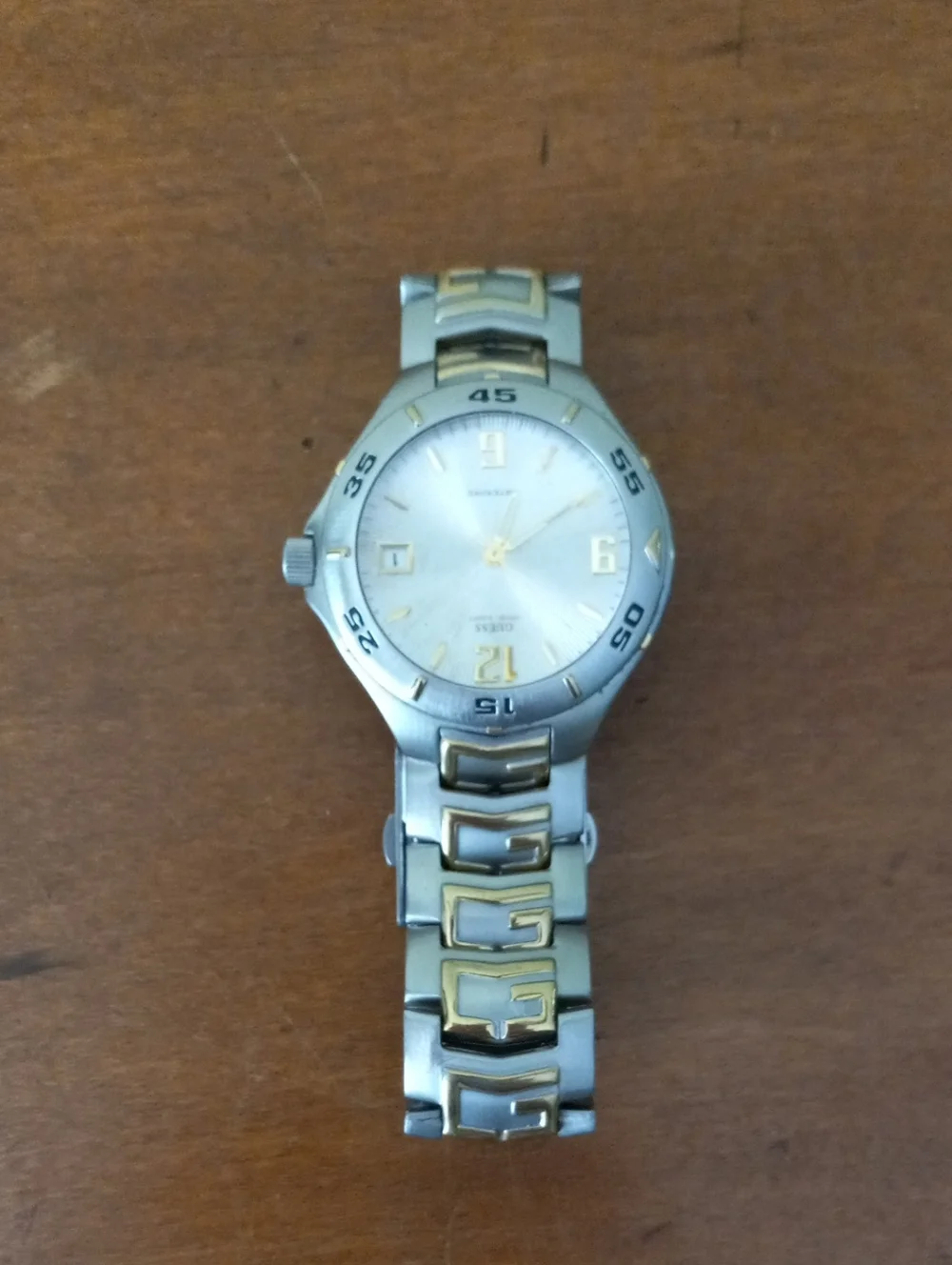 GUESS Waterpro Two-Tone Silver and Gold Men’s Bracelet Watch